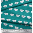 thumbnail image 2 of Soimoi Green Rayon Fabric Rope & Umbrella Fashion Printed Craft Fabric by the Yard 56 Inch Wide, 2 of 3
