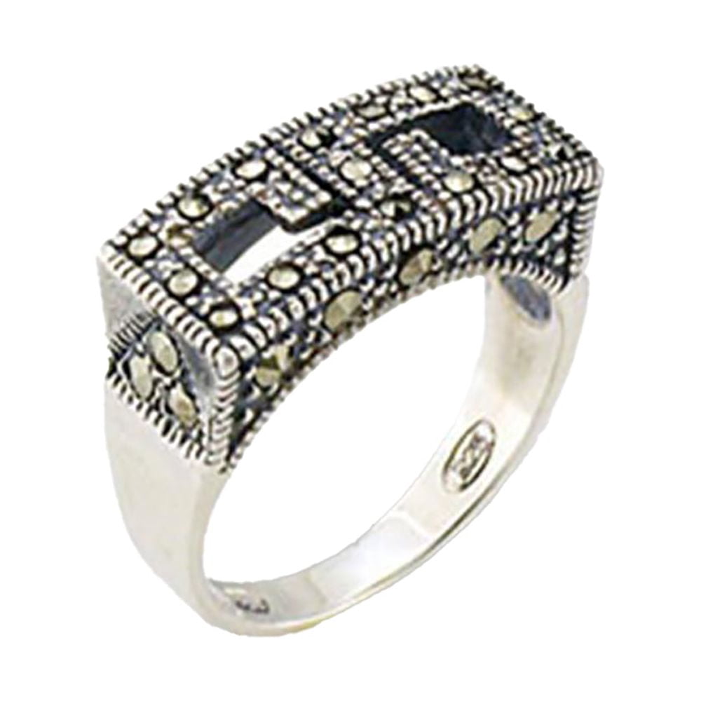 Bague Ancienne En Argent Sterling 925 - Taille 52 - Style Vintage Et Authentique