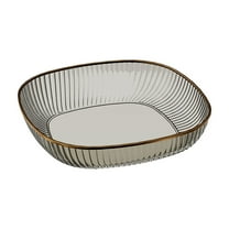 4-Pack Transparent Square Plates, Multi-Use Dinnerware Set for Snacks, Fruits, Vegetables, Home Kitchen & Party Serving, Modern Clear Tableware Set