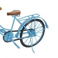thumbnail image 6 of DecMode Iron Vintage Inspired Bicycle Table Décor with Handles 18"W x 11"H, Bright Blue and Warm Brown Seat Finish, 6 of 10