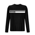 thumbnail image 3 of KeShDi Men's Shirts T Shirt Men Sports Fitness Home Printed Pajamas T-shirt Long Sleeve Round-Neck Black M, 3 of 3