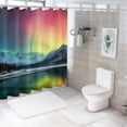 thumbnail image 7 of Creowell Mountain Lake Reflection Printed Shower Curtain 100% Polyester Fiber for Bathroom Decoration with Hooks 60x72, 7 of 7