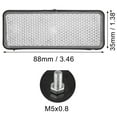 thumbnail image 4 of Unique Bargains 4 Pcs Universal Rectangle Shape Reflector for Motorcycle Garbage Cans Car Trailer Truck and Bike White, 4 of 6