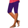 thumbnail image 3 of HAJWOH Capri Leggings for Women Elastic Waist High Waist Knee Length Leggings Stretch Summer Lightweight Pants Athletic Running Workout Yoga Pants, 3 of 6