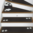 thumbnail image 4 of Black And White Dog Paw Print Stair Treads Non Slip 15PCS 8"x30" Stair Runner, Rubber Backing Stair Treads for Wooden Steps, Washable Carpet Stair Treads for Kids Elder Dogs, 4 of 6