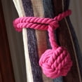 thumbnail image 2 of GHSDFBB Lot de 4 Attaches de Rideaux en Coton Naturel, Attaches de Rideaux Décoratifs Faits à la Main (Rose), 2 of 7