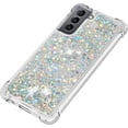 thumbnail image 5 of Samsung Galaxy S21 5G Case, Bling Glitter Liquid Clear Case Floating Quicksand Shockproof Protective Sparkle Silicone Soft TPU Case for Samsung Galaxy S21 5G, 5 of 5
