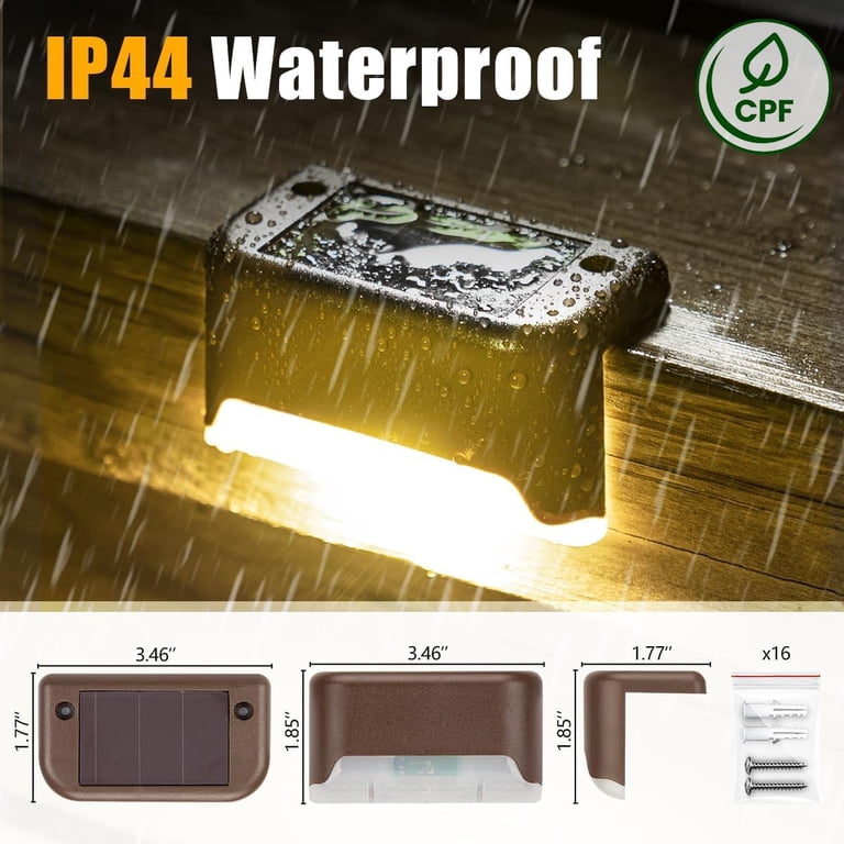 Tmdioo Solar Deck Lights, 16 Pack Waterproof Step Lights photo 8