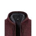 thumbnail image 3 of hirigin Men Casual Sweater Hoodie, Solid Color Hooded Long Sleeve Full-Zipper Sweater Outwear, M/L/XL/XXL/XXXL/XXXXL, 3 of 5