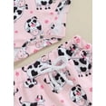 thumbnail image 7 of Suealasg Baby Girls 2Pcs Summer Clothes 3 6 12 18 Months Flying Sleeve Cow Print Romper Drawstring PP Shorts Sets Newborn Girls Western Outfit, 7 of 7