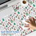 thumbnail image 2 of Long Mouse Pads for Desk,White Christmas Icon Pattern Desk Mats on Top Of Desks, Desk Mouse Pad Extra Large with 3mm Non-Slip Base and Stitched Edge for Gaming,Office,Work,Home 47.3x23.6in, 2 of 5