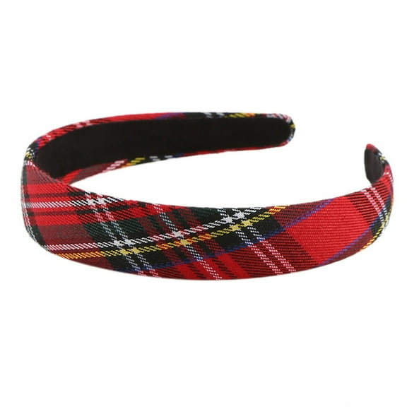 Checkered Hairhoop Fabric Wide Hairband NonSlip Hair Styling Accessory For Adult Teens Girl Everyday Wear Formal Event