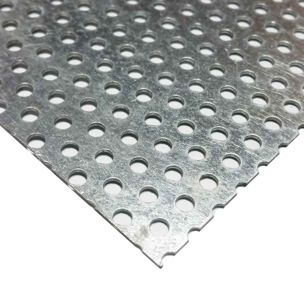 Online Metal Supply Galvanized Steel Perforated Sheet .040' (20 ga.) x 12' x 12' 1/8' Holes