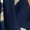 Navy, variant on Navy Floral Print High-Collar Long Sleeve Shirt Dress With Button Front And Pockets
