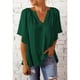 thumbnail image 2 of Blusa Nikou de manga corta con Cuello en V para mujer, 2 of 6