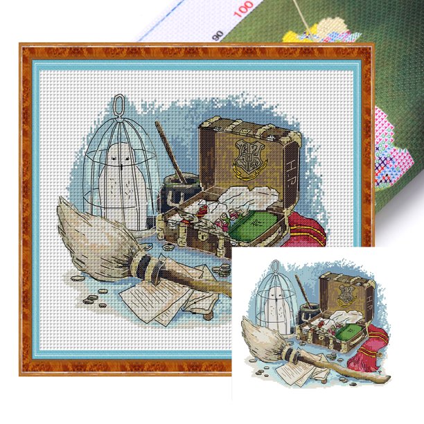 Hilo Algodón Ecológico Bordado Herramientas Impresas 14CT Punto Cruz 37x32cm