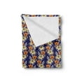 thumbnail image 2 of Flowers Soft Flannel Fleece Blanket, Vintage Classic Style Bouquets Branch Flourishing Blooms Spring, Cozy Plush for Indoor and Outdoor Use, 50" x 60", Dark Orange Cream and Indigo, by Ambesonne, 2 of 5