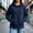Navy, variant on Hueoook Hooded Sweatshirt Women Sweatshirts Crew Neck Sweatshirt 2026 Winter Long Sleeve Hoodie Sweatshirt Navy S