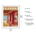 thumbnail image 2 of Crete Greece - Palace of Cnossos (Knossos) - Vintage Travel Poster by Helen Perakis-Theocharis c.1949 - Japanese Unryu Rice Paper Art Print (Unframed) 17 x 22 in, 2 of 4