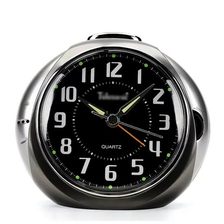 5 Inch Non-Ticking Silent Alarm Clock with Backlight, No Snooze, Battery Operated for Heavy Sleepers, Home Decor
