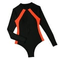 thumbnail image 5 of ylioge Long Sleeve Swimsuits for Women 2025 One-Piece Zip Front Color-Block Full-Coverage Beach Surfing Diving Bathing Suits, 5 of 7
