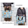 thumbnail image 6 of FORMRS 16" Laptop Bag Carrying Sleeve Case with Handle Travel Shoulder Briefcase, Blue Halloween Ghosts, 6 of 8