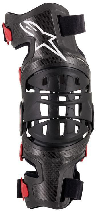 Right Medium, Black Red Bionic-10 Off-Road Motocross Knee Brace 