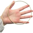 thumbnail image 3 of PEPRMROE 10 Pcs 5 Inch Gold Metal Rings Hoops Macrame Ring for Dream Catchers and Crafts (Gold, 5inch), 3 of 5