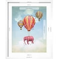 thumbnail image 5 of Art.com Pink Elephant in the Sky with Balloons. Illustration for a Card or Book Cover or Magazine. Computer Art Print by Ganna Demchenko, White Frame Wall Art, 17" x 21", 5 of 5