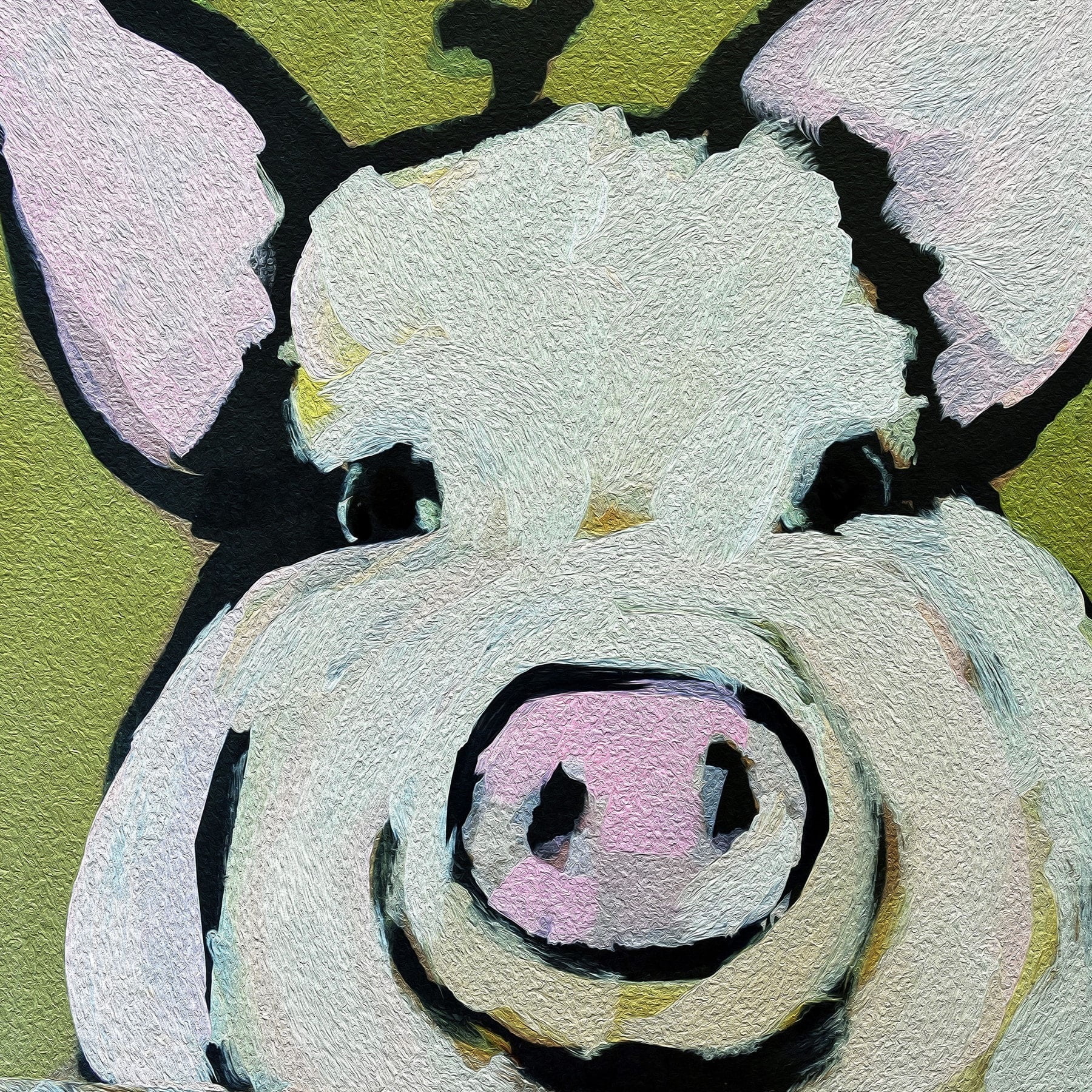 Marmont Hill "Modern Pig" by Michelle Rivera Painting Print on Wrapped Canvas