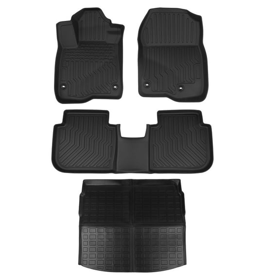 GELUOXI Floor Mats & Cargo Liner,Fit Honda CR-V CRV 2023 2024 2025(Include Hybird Models) TPE All Weather Full Cover Protection Car Trunk Mat (Upper Position),1st & 2nd Row & Trunk Liner