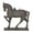 Brown Prancing Solid Horse Animals 14" x 4" x 15", variant on 9" x 9" Brown Polystone Prancing Horse Sculpture, by DecMode