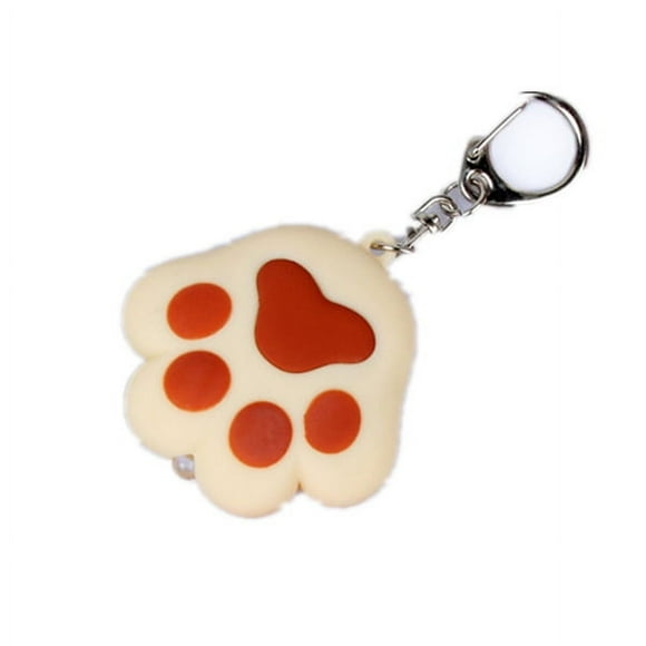 Llavero de garra de gato con sonido de luz LED (beige)
