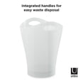 thumbnail image 5 of Umbra 2.25 gal Garbino Plastic Open Top Bathroom Trash Can, White, 5 of 11