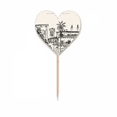 thumbnail image 1 of Italie Rome Croquis Paysage de Ville Cure-Dents Drapeaux Cœur Pics à Cupcakes, 1 of 3