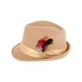 thumbnail image 3 of Kenny K  Dressy Faux Felt Fedora with Feather (Men), 3 of 6