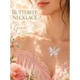 thumbnail image 2 of TANGPOET Butterfly Necklace for Women 925 Sterling Silver, 2 of 5