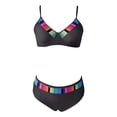 thumbnail image 3 of WILLBEST conjunto de Bikini de Cintura Alta para Mujer, Traje de Baño de Dos Piezas con Nudo Frontal, 3 of 4