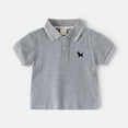 thumbnail image 2 of Hihipz Little Boy's Polo Shirt Short Sleeve Lapel Polo Shirt Breathable Summer Casual Soft Tops,Sizes 7-8, 2 of 3