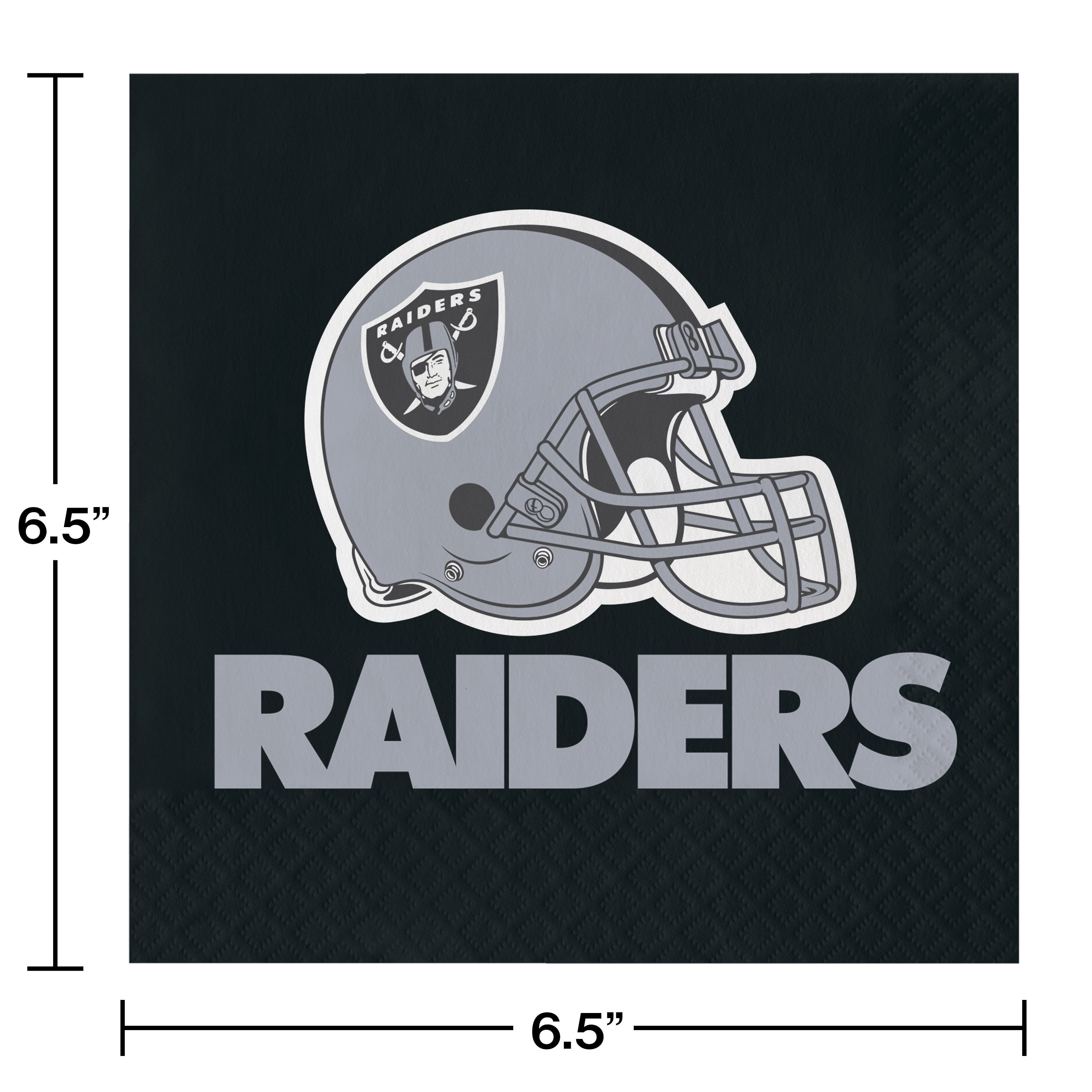 Oakland Raiders Paper Napkins, 48 Count for 24 Guests