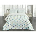 thumbnail image 3 of Ambesonne Vintage Quilted Bedspread Set 3 Pcs, Polka Dots Fashion, Queen Size, Apple Green Jade Green, 3 of 5