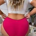 thumbnail image 4 of CHUMUD Cotton Plus Size Underwear for Women Mid Low Waisted Full Coverage Stretch Briefs High Cut Ribbed Breathable Soft Solid Panties, 4 of 4