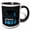 Black/White, variant on 3drose, Class of 2022 Graduate Blue and Black Cap and Tassel, 11oz Magic Transforming Mug