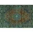 thumbnail image 1 of Ahgly Company Indoor Rectangle Persian Turquoise Blue Traditional Area Rugs, 7' x 10', 1 of 4