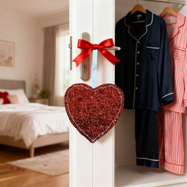 Decoraciones para el día de San Valentín, adornos para el día de San Valentín, regalos para el día de San Valentín Colgante brillante para el día de San Valentín Colgante con forma de corazón de meloc