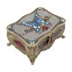 thumbnail image 5 of Caja de joyería vintage con cerradura grabado rosas rojas espejo interno terciopelo suave caja del tesoro para mujeres niñas, 5 of 8