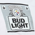 thumbnail image 4 of Men's Mitchell & Ness White Pittsburgh Steelers NFL x Bud Light The Crest Pullover Sweatshirt, 4 of 6
