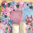 thumbnail image 2 of Kit de 96 piezas de arco de guirnalda de globos para fiesta con temática de puntada azul, globos de látex azul, rosa y plateado, suministros de decoración para fiesta de cumpleaños infantil, 2 of 5