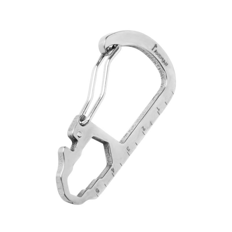 Stainless Steel 3 Holes Hook Carabiner Keychain Camping Hiking Multifunction 