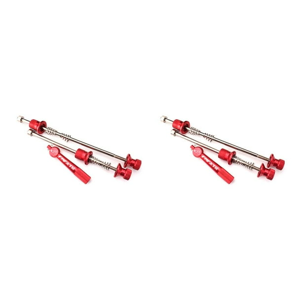 Greeniant Brocheta de aleación para bicicleta de montaña, profesional, extraíble, de liberación rápida, repuesto para actividades al aire Rojo 2piezas